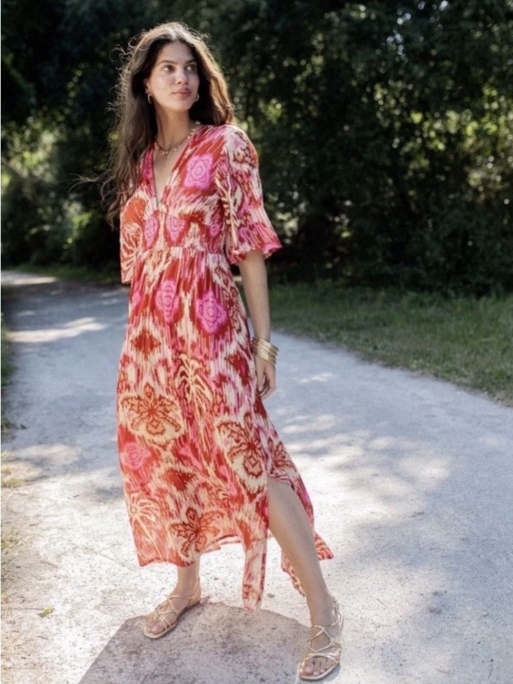 Piti Cuiti Bora Bora Rosa Long Dress BNWT -Size L